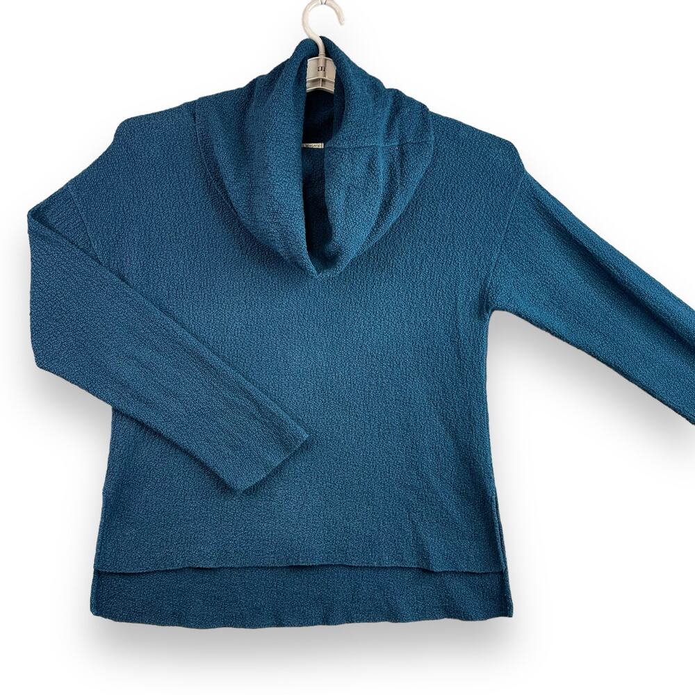 Margaret Winters Womens Pullover Sweater Turtleneck Size Small Blue